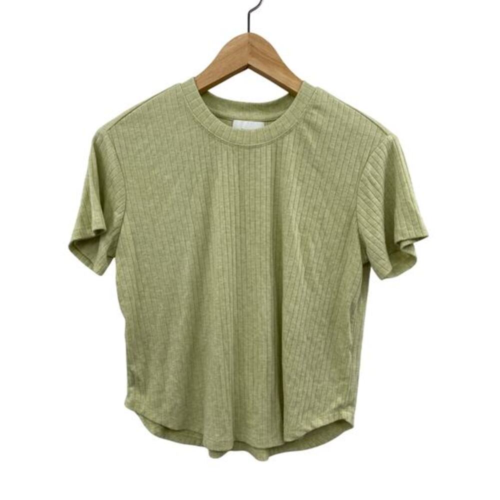 Things Between‎ Green ribbed tee shirt